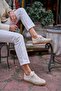 Beige Women's Logo Detailed Sneakers - 5