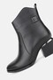 Women's Black Genuine Natural Leather Number 36-41 Thick Heel Boots & Booties - 6