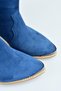 Western Series Metal Detail Navy Blue Suede Women's Cowboy Boots - 7