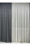 Horizontal Fringe Backdrop Cotton Linen Dark Gray Backdrop Curtain 1/2.5 Medium Dense Pleat - 2