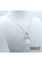 Crystal Quartz Natural Stone Pandula Stainless Steel Chain Necklace - 3