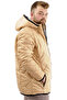 Mode XL Men's Large Size Inflatable Coat with Pockets and Zipper Cold-Proof U24600 Milky Coffee - 3