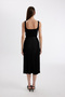 Pleated High Waist Satin Maxi Skirt - 2