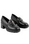 Holi Women's Genuine Leather Buckle Detailed Thick Heeled Shoes 3570 - 3