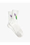 Embroidered Floral Socket Socks