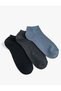 Set of 3 Basic Colorful Booties Socks