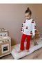 Girl's Dangle Cherry Applique Knitwear Sweater Ribbed Leggings Bottom Top Set 2 Pieces - 4