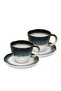 Set of 2 Cups Galactica Series 230 ml With Saucers Porcelain