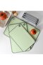 3-Piece Chopping Boards 41x28 cm. 36x24 cm. 31x20 cm With Holder Green Plastic+ TPR - 4
