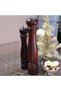 Pepper Mill Wooden Body With Zinc Alloy Grinder Dark Brown 35x6cm - 5
