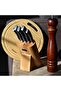 Pepper Mill Wooden Body With Zinc Alloy Grinder Dark Brown 35x6cm - 6