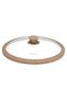 Glass Lid 28cm Arcades With Marble Silicone Rim Brown - 4
