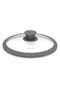 Glass Lid 20cm Arcades With Marbling Silicone Rim Grey - 3
