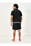 Towel Knit Minimal Print T-Shirt and Shorts Set - 5
