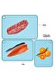 3-Piece Chopping Boards 41x28 cm. 36x24 cm. 31x20 cm With Holder Blue Plastic+ TPR - 3