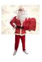 Velvet Santa Claus Costume Christmas Beard Hat Bag Furry Luxury Outfit for Adult - 6