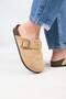Zeta 2 Women's Genuine Leather Belted Buckle Sabo Sand Slippers - 5