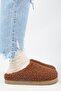(Orlina) Women's Tedy Sabo Platform Brown Slippers