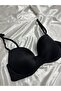 Micro Basic Black Bra - with Plug-And-Remove Strap, C Cup Option - 4