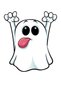 Tongue Out Ghost Sticker Car, Motorcycle, Helmet, Laptop, Glass Sticker 14X13 cm