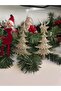 2 Pieces Glitter Gold Tree Model Ornament Christmas New Year 15 cm New Year Christmas - 3