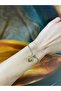 Zircon Stone Heart Charmli Steel Twist Bracelet - 3