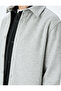 Regular Fit Buttoned Viscose Blend Long Sleeve Stamp Shirt Jacket - 5