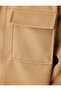 Clamshell Pocket Buttoned Long Sleeve Regular Fit Stamp Shirt Jacket - 6