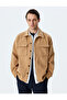 Clamshell Pocket Buttoned Long Sleeve Regular Fit Stamp Shirt Jacket - 3