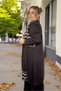 Zik Zak Patterned Accessory Detail Mini Slip Long Sweater 100% Acrylic Large Size Bottom Top Suit - 7