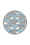 Blue Hedgehog Patterned Woven Base Carpet and Washable Carpet Miravip10272 - 4