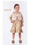 BOLEROLU FLOWER PATTERNED WINTER GIRL DRESS