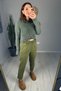 Women's Tasseled Washable Gabardine Trousers Khaki - 4