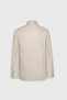 Men's Beige 100% Cotton Oxford Slim Fit Slim Fit Buttoned Lapel Diagonal Print Shirt - 4