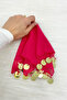 Fuchsia Gold Chiffon Halay Handkerchief 5 Pieces, Bride Groom Wedding Henna Circumcision Engagement Bride - 3