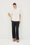 Crew Neck Straight Cut Short Sleeve Knitted T-Shirt - 5