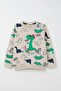 Baby Boy Tracksuit Set with Dinosaur Print, 9 Months-3 Years, Beige - 2