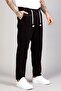 Men's Black Baggy Fit Comfortable Fit Velvet Trousers