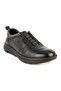 Stone Anatomical Sole Heel Spur Genuine Leather Men's Shoes Black - 3