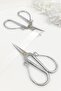 Silver Promise Engagement Scissors, Ribbon Opening Special Occasion Ceremony Sewing Embroidery Scissors Wide Model Silver