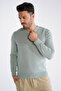 Mint Men's 100% Cotton V-Neck Knit Sweater Trıst-1102 - 4