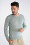 Mint Men's 100% Cotton V-Neck Knit Sweater Trıst-1102