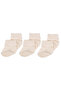 3 Pack Bamboo Newborn Baby Socks I Ecru Ecru Baby Girl Boy Socks - 2