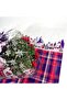 Flower Bouquet Wrapping Paper - Plaid Pattern Snowflakes (Christmas Happy New Year) 55X55Cm (10 Pieces) - 7