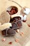 Organic Suede Leather Unisex Baby Booties Natural Baby Booties with Wool Inside Stl5222 - 2