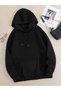 Women's Leopard Year Clover Printed Hooded Oversize Loose Black Gray Red Sweatshirt - 2