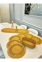Jute, American Service Set, 6 Plates, 1 Bread Basket, 1 Runner, Plate Base, Plate Set, Lux Presentation - 2