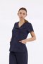 Single Top Special Collar Invisible Zipper Doctor and Nurse Scrubs Uniform Navy Blue | BRLMEDİKAGO - 6