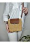 Leather Detailed Paper with Straw Bag