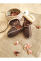 Organic Suede Leather Unisex Baby Booties Natural Baby Booties with Wool Inside Stl5222
